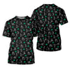 Maxcorners Stick Figure Golf Pose St Patrick's Day Shamrock Black Golf Shirt, Polo Shirts For Men, Golf Shirts For Men