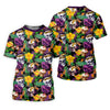 Maxcorners Tropical Sugar Skull Floral Golf Polo Shirt, Golf Tops For Women, Performance Golf Shirt LM1507