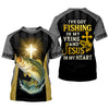 Maxcorners I’ve Got Fishing In My Veins And Jesus In My Heart, Bass Fishing Shirts, SPF Long Sleeve Shirts, Fishing Shirts For Men