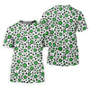 Maxcorners Lucky Four Leaf Clover Leopard Pattern St Patrick's Day Golf Shirt, Polo Shirts For Men, Golf Shirts For Men