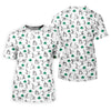 Maxcorners Stick Figure Golf Pose St Patrick's Day Shamrock White Golf Shirt, Polo Shirts For Men, Golf Shirts For Men