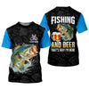 Maxcorners Fishing And Beer That’s Why I’m Here UPF Fishing Shirt, Personalized Custom Name