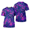 Maxcorners Purple Pink Tropical Palm Trees Golf Shirt, Golf Polo For Women, Printed Golf Shirt LM1507