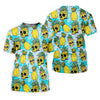 Maxcorners Tropical Pineapple Skull Pattern Golf Shirt, Women’s Golf Polo, Hawaiian Golf Shirt, Ladies Golf Shirts LM1507