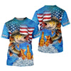 Maxcorners Fishing And Beer Patriotic Fishing Shirt, 250th Anniversary Fishing UPF Shirts, Gift For Fisherman, Fishing Shirts For Men
