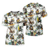 Maxcorners Raccoon Beach Vacation Hawaiian Shirt, Hawaiian Shirt For Women, Tropical Button Up Shirt LM1507