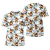 Maxcorners Funny Bigfoot Carrying Hot Dog Float Beach Golf Polo Shirt, Hawaiian Golf Shirt, Golf Apparel For Women LM1507
