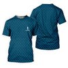 Maxcorners Three Leaf Clover Seamless Pattern St Patrick's Day Golf Shirt, Polo Shirts For Men, Golf Shirts For Men