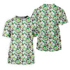 Maxcorners Leopard Pattern St Patrick's Day Shamrock Golf Shirt, Fun Women's Golf Shirts, Women's Golf Tops