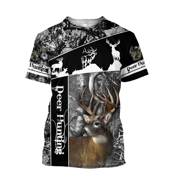 Max Corner Huntaholic 5 Deer Hunting 3D All Over Printed Shirts Gift For Hunter