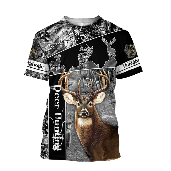 Max Corner Huntaholic 3 Deer Hunting 3D All Over Printed Shirts Gift For Hunter