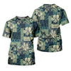 Maxcorners Tribal Aztec Pattern Fishing UPF Shirts, Tropical Floral Men Fishing Shirt, Gift For Fisherman
