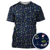 Maxcorners Christmas Pattern Golf Shirt, Xmas Golf Shirt For Golfer, Funny Golf Shirt For Men