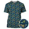 Maxcorners Funny Frog Golf And Beer Shirt For Men, Christmas Golf Pattern Polos, Golf Gift For Golfers