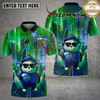 Maxcorners Bowling Cool Swag Panda Synthwave Retro Cyberpunk Cityscape Multi Options Personalized Name, Team Name Unisex 3D Shirt (4 Colors)