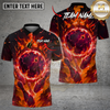 Maxcorners Bowling Cosmic Flame Lightning Ball Multicolor Options Personalized Name, Team Name 3D Shirt (4 Colors)