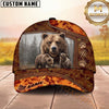 Maxcorners Hunting Whitetail Orange Camo Personalized Name Unisex 3D Cap