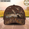 Maxcorners Duck Hunting Hunter Dog Wetland Brown Personalized Name Unisex 3D Cap (4 Colors)