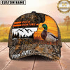 Maxcorners Deer Hunting Buck Sunset Woodland Camo Personalized Name Unisex 3D Cap