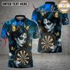 Maxcorners Darts Gothic Butterfly Girl Multicolor Options Personalized Name, Team Name 3D Shirt (4 Colors)