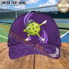 Maxcorners Pickleball Cap Dabbing Ball Character Blue Sport Design Personalized Name 3D Cap