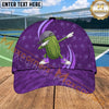 Maxcorners Pickleball Cap Dabbing Pickle Character Orange Sport Design Personalized Name 3D Cap