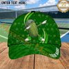 Maxcorners Pickleball Cap Dabbing Pickle Character Orange Sport Design Personalized Name 3D Cap