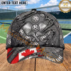 Maxcorners Pickleball Cap Metallic Paddles Ripped Flag Design Multi Options Personalized Name 3D Cap