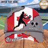 Maxcorners Pickleball Action Player Ripped National Flag Personalized Name 3D Cap