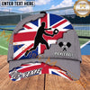 Maxcorners Pickleball Action Player Ripped National Flag Personalized Name 3D Cap