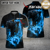 Maxcorners Bowling Neon Tiger Strike Multicolor Options Personalized Name, Team Name 3D Shirt (4 Colors)