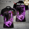 Maxcorners Bowling Neon Tiger Strike Multicolor Options Personalized Name, Team Name 3D Shirt (4 Colors)