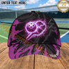 Maxcorners Pickleball Cap Blue Lightning Paddle and Ball Design Multi Options Personalized Name 3D Cap