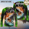 Maxcorners Fishing Neon Green Flame Thunder Multicolor Options Personalized Name, Team Name 3D (12 Fish Species)