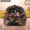 Maxcorners Hunting Cap Whitetail Buck Ripped American Flag Camo Design Multi Options Personalized Name 3D Cap