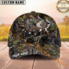 Maxcorners Bow Hunting Cap Skeleton Archer Whitetail Deer Woodland Camo Design Multi Options Personalized Name 3D Cap