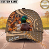 Maxcorners Deer Hunting Cap Whitetail Buck Autumn Leaves Pattern Design Multi Options Personalized Name 3D Cap