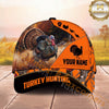 Maxcorners Hunting Cap Whitetail Buck Autumn Forest Orange Camo Design Multi Options Personalized Name 3D Cap