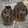 Maxcorners Black Labrador Retriever Hunting Dog Hoodie Wildlife Hunting Marsh Camo Design Personalized Name Unisex 3D Hoodie