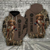 Maxcorners Griffon Hunting Dog Hoodie Wildlife Hunting Marsh Camo Design Personalized Name Unisex 3D Hoodie