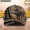 Maxcorners Moose Hunting Cap Woodland Camo Outdoor Wildlife Design Multi Options Personalized Name 3D Cap