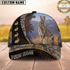 Maxcorners Moose Hunting Cap Woodland Camo Outdoor Wildlife Design Multi Options Personalized Name 3D Cap