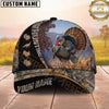 Maxcorners Moose Hunting Cap Woodland Camo Outdoor Wildlife Design Multi Options Personalized Name 3D Cap