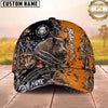 Maxcorners Hunting Whitetail American Flag Camo Multi Options Personalized Name Unisex 3D Cap