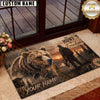 Maxcorners Hunting Hunter Sunset Forest Personalized Name Unisex 3D Doormat