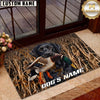 Maxcorners Duck Hunting Dog Golden Retriever Mallard Personalized Name Unisex 3D Doormat