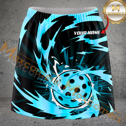 Maxcorners Pickleball Ball Splash Multicolor Options Personalized 3D Skort