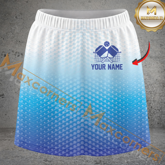 Maxcorners Pickleball Geometric Pattern Multicolor Options Personalized 3D Skort