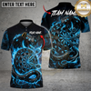 Maxcorners Dart Glowing Green Serpent Electric Lightning Elements Multi Options Personalized Name, Team Name Unisex 3D Shirt (4 Colors)
