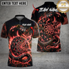 Maxcorners Dart Glowing Green Serpent Electric Lightning Elements Multi Options Personalized Name, Team Name Unisex 3D Shirt (4 Colors)